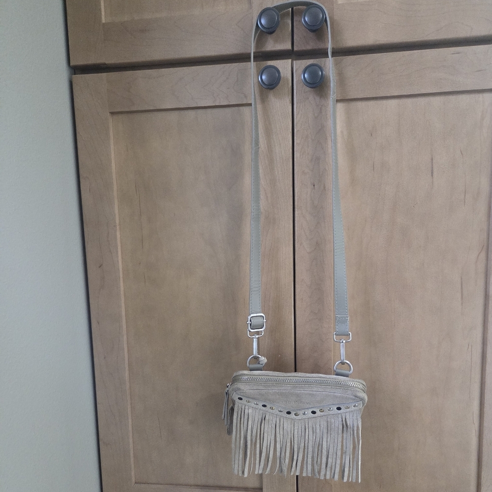 Burkely Beige Mini Fringe Bag - Western, Cowboy Core, 100% Leather